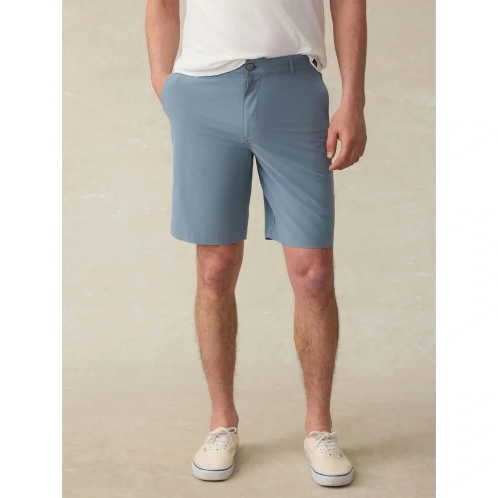 Faherty All Day Shorts 9” Inseam Pockets Drawstring Vacation Sz 38